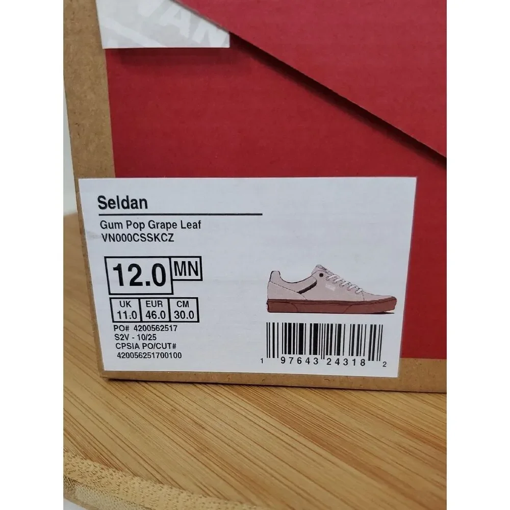 Vans Men's Seldan Casual Sneakers Gum Sole  Grape Leaf Size 12 NIB